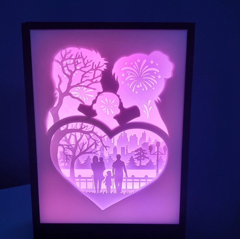 Handmade Color Changing Shadow Box - Picture 2 of 4